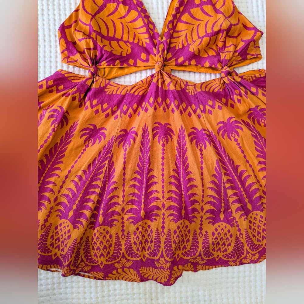 FARM Rio Pink and Orange Mini Dress - Picture 14 of 16